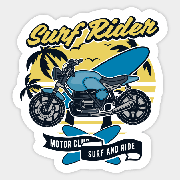Surf Rider Motor Club Sticker by VintageHeroes